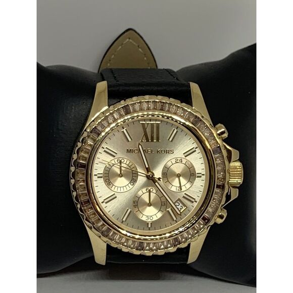 Michael Kors MK5874 Women's Leather Analog Dial Quartz Genuine Watch Watch BP612 - Picture 2 of 11